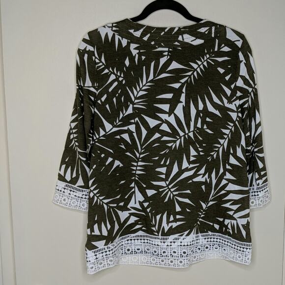 Talbots Palm Tassel Tie Top - Size PM - EUC - Picture 3 of 6